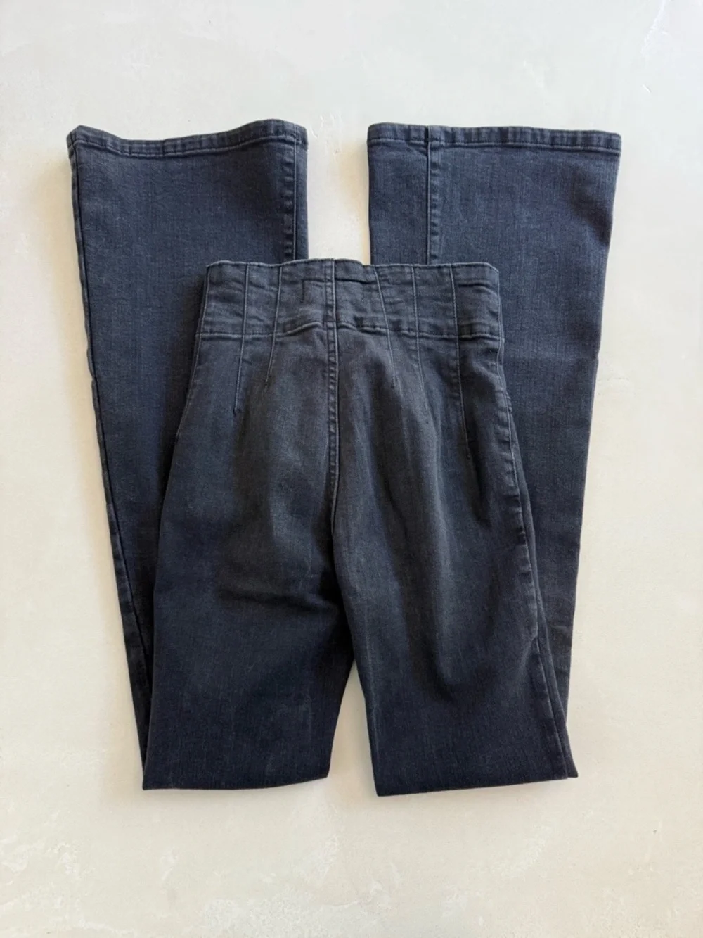 Free People Black Ultra High Flare Jean 25